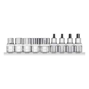 Gedore 1/2'' <b>Screwdriver</b> <b>Bit</b> Sockets with Rail 9-Piece <b>Set</b> - Product Image 1