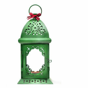 Linterna colgante de Metal de hierro blanco forma cuadrada Navidad interior/exterior portavelas decorativo hogar decorativo farol de suelo - Product Image 2