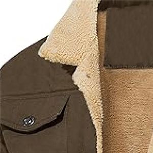 Veste d'hiver vintage en coton pour hommes avec fermeture à glissière épaisse et broderie décoration placement du logo avant - Product Image 2