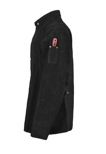 แจ็กเก็ตช่างเชื่อมป้องกันความร้อนกันเปลวไฟเสื้อแจ็กเก็ตช่างเชื่อมหนังและผ้าฝ้ายปลอดภัยสำหรับใช้ในอุตสาหกรรม - Product Image 6