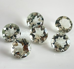 Améthyste verte naturelle coupe ronde 8mm à facettes-pierre précieuse d'améthyste verte en vrac - Product Image 1