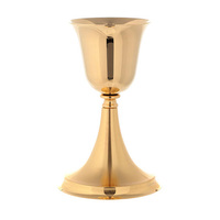 Calice en argent de luxe avec intérieur doré, style religieux haut de gamme, gobelet en laiton pour la décoration de cérémonie, fête, verre à vin