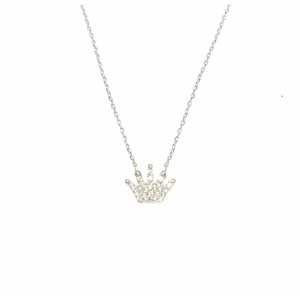 Colgante de Corona de Plata de Ley 925 con Piedra Blanca para Regalo en Ocasiones Especiales - Product Image 2
