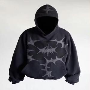 Personnalisable Hommes Poids Lourd Surdimensionné Distressed Hoodie Sun-Faded Acid Wash Pullover Vintage Print Made Fleece Terry - Product Image 2