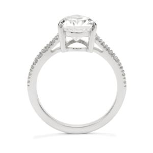 Anillo de Topacio Blanco de 3.65ct con Corte de Pera, Plata de Ley con Baño de Rodio, Anillo con Piedra Preciosa - Product Image 3