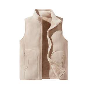 Gilet en polaire réversible décontracté pour homme sur mesure, taille plus, veste d'hiver imperméable, fermeture éclair, tendance, chaud, à capuche, service OEM - Product Image 1