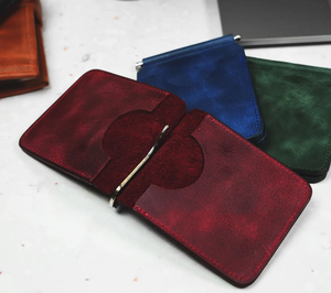 Clip para Billetes de Cuero Personalizado de Alta Calidad, Cartera Delgada Hecha a Mano, Regalo para Padrinos de Boda - Product Image 4