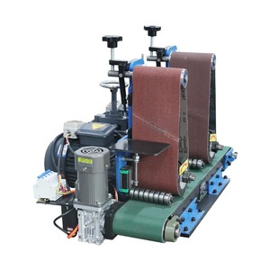 Auto Metal Small Abrasive Belt 150MM Polisher Gear Component Polishing <strong>Machine</strong> Motor Powered Metal Polishing <strong>Machine</strong> - Product Image 1