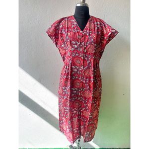Elegant Handblock <b>Dress</b> for Office Lady Comfortable <b>Loose</b> Silhouette Formal and Casual Style for Professional Use in Winter - Product Image 2