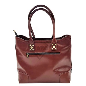 Sac en cuir véritable personnalisé de haute qualité avec doublure en toile imperméable et fermeture à glissière pour l'été - Product Image 2