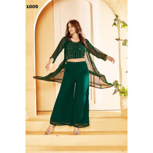 Evergreen Design Nouvelle Collection Blooming Georgette Trois Pièces Collection Femme Fabricant De Mode - Product Image 1