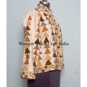 Artisan Made Suzani Embroidered <b>Jacket</b> Rich <b>Velvet</b> Look Multicolor Floral Coat Vintage Inspired Ethnic Fashion <b>jacket</b> for women - Product Image 4