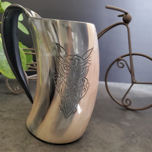 แก้วมักควายธรรมชาติสำหรับดื่มกาแฟแก้วบัฟฟาโลฮอร์น - Product Image 1