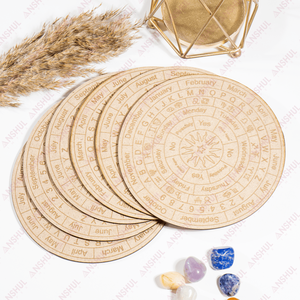 Péndulo con Sello de Lilith de 6 Pulgadas, Tabla Redonda de Madera Ligera para Sanación, Meditación, Regalos y Uso Astrológico, Venta Mundial - Product Image 1
