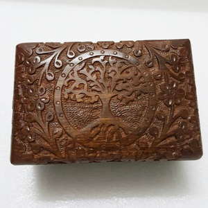 Urnes de crémation en bois antiques d'acacia de mangue de vente chaude pour des urnes en bois adultes Urne funéraire faite de haute qualité - Product Image 3