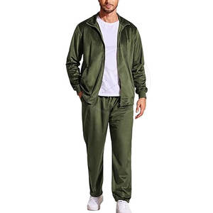 Survêtement en velours pour homme sur mesure - Hiver, uni, décontracté, respirant, 100% coton avec logo personnalisé et service OEM d'étiquetage privé - Product Image 3