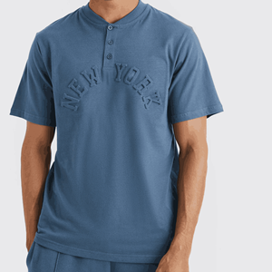 2024 fabricant de haute qualité broderie en relief bouffée imprimé thermique coton polaire Logo personnalisé 3D en relief t-shirt pour hommes - Product Image 1