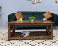 Table basse en bois massif de style traditionnel personnalisé pour le salon et la chambre à coucher Mobilier de maison au design et en couleur personnalisés