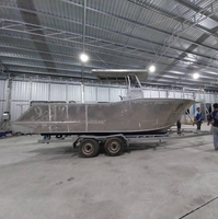 Yacht panga de croisière en aluminium sur mesure 5,56 m 6 passagers Moteur in-bord Console centrale