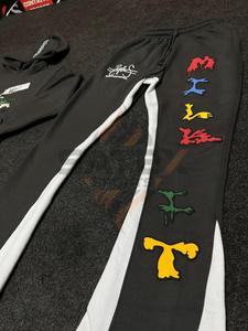 Hot Sell Oem Custom Men's High Quality Flared <b>Jogger</b> Dept Track Pants Elastic <b>Stacked</b> Sweatpants - Product Image 6