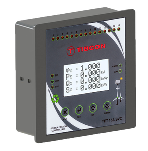 Relais de contrôle de puissance réactive Tibcon Série TET compatible SVC, contrôleur de facteur de puissance à 18 étapes, tension universelle, protection IP40 - Product Image 5