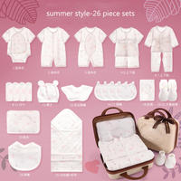 Ensemble de 10 pièces 100% coton personnalisé pour nouveau-nés boîte-cadeau de vêtements pour bébés en coton pur nécessités quotidiennes d'été accessoires de vêtements