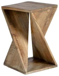 Mesa de centro de madera maciza de mango para césped - Product Image 1