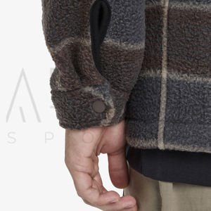 Good Supplier With Own Logo Customized Made Full Zipper Pocket Style Long Sleeve Warm Up Winter Outer Wear <b>Sherpa</b> <b>Fleece</b> Jackets - Product Image 6