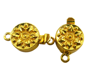 Fermoir de boîte florale 25X16X7MM pour bijoux plaqués or 18 carats à 3 brins et multi-brins B204 Composants de fabrication de bijoux - Product Image 4