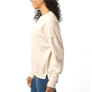 Women Embroidered <b>Long</b> Autumn Oversized Mockneck Fleece <b>Sweatshirt</b> Casual Winter Soft Warm - Product Image 2