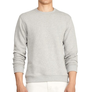 Sweat-shirts décontractés pour hommes en molleton uni, style sport, col rond, tricotés, pour l'automne et l'hiver - Product Image 1