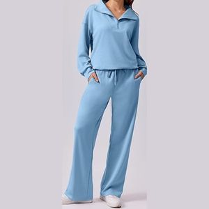 2025, ropa informal para mujer más vendida, conjunto de chándal de lona ajustado hecho a medida con patrón sólido al mejor precio - Product Image 3