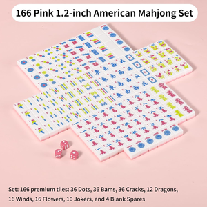 4 jugadores capa personalizada American Mahjong Tiles Pink Mahjong Set American - Product Image 3