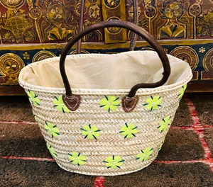 Sac en paille fait main, panier français fait main, panier marocain - Product Image 3
