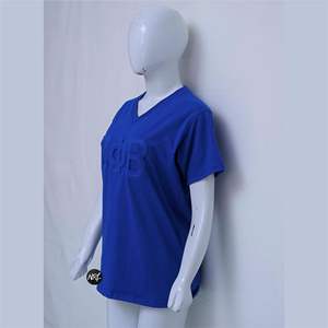 Venta al por mayor griega personalizada Zeta Phi Beta Sorority cuello en V 100% algodón en relieve media manga ropa deportiva transpirable camisas para mujer - Product Image 4