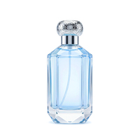 Flacon de parfum en verre de 50 ml et 100 ml, élégant, prix d'usine, personnalisé, effet gemme, avec boîte et capuchon doré pour femme