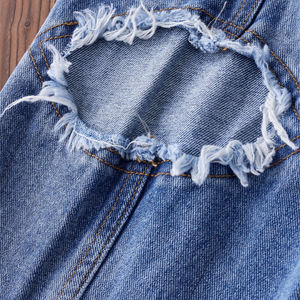 แจ็คเก็ตยีนส์คอจีนสำหรับผู้ชายแจ็คเก็ตยีนส์ขาดพร้อมแผ่นปะสำหรับผู้ชาย - Product Image 2