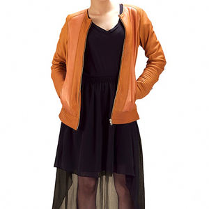 เสื้อโค้ทแฟชั่นทรงเข้ารูปสำหรับผู้หญิง ทำจากหนังแกะเนื้อนappa มีกระเป๋าซิป ดีไซน์ใหม่คุณภาพสูง พร้อมลายควิลท์ เหมาะสำหรับฤดูหนาว - Product Image 2