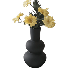 Black Metal Decorative <b>Vase</b> with Aluminum <b>Floor</b> <b>Vase</b> and Geometric Design for Luxury Contemporary Home & Office Decor - Product Image 5