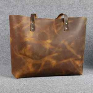 Sac fourre-tout en cuir véritable de grande capacité avec logo personnalisé Sacs à main pour femmes de haute qualité Résistant à l'eau Caractéristique LWTB-0055 - Product Image 5