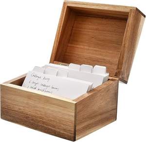 Organizador Clásico de Tarjetas de Recetas de Madera |   Calidad Artesanal |   Pedidos al por Mayor - Product Image 2