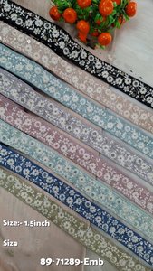 Ribete de Encaje Bordado Floral Multicolor Hecho a Medida para Prendas Étnicas Boho y Proyectos de Manualidades, Borde de Diseñador de Alta Calidad - Product Image 5