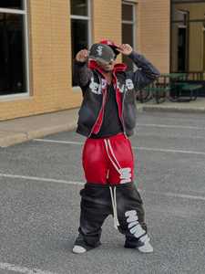 Custom <b>Manufacturer</b> Baggy Cropped Hoodie Sweatpants Tracksuit Set Blank 500 GSM 100% Cotton Heavyweight Winter Streetwear Men - Product Image 3