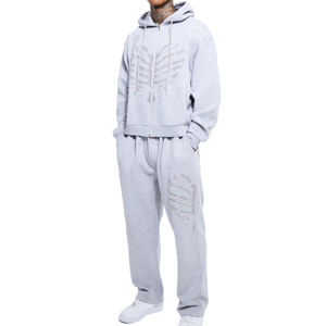 Chándal de moda lavado con ácido para hombre, sudaderas con capucha, conjunto de Jogger, transpirable, 100% algodón, calidad sólida, adultos, nuevo invierno - Product Image 1