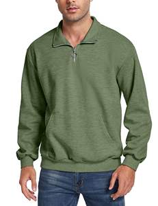 Pull à col montant en molleton français personnalisé |   Sweat-shirt de sport avec poche zippée - Product Image 5