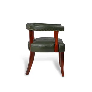 Silla de bola de cuero genuino Premium francés de lujo antiguo muebles de interior modernos hechos a mano para oficina en casa asiento bajo para Bar - Product Image 1