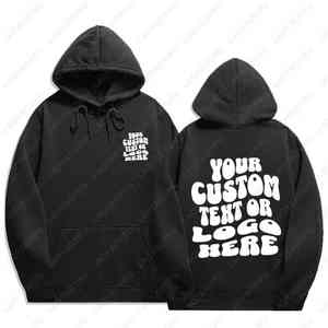 Sweat à capuche d'hiver 100% coton personnalisé avec texte et impression recto-verso, option logo d'entreprise, pull unisexe - Product Image 6