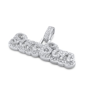 D'VINS JEWELS Hip Hop <b>Pendant</b> 14K <b>Solid</b> <b>Gold</b> Lab Grown Diamond Filled Round Brilliant Cut Unisex Classic Style - Product Image 3