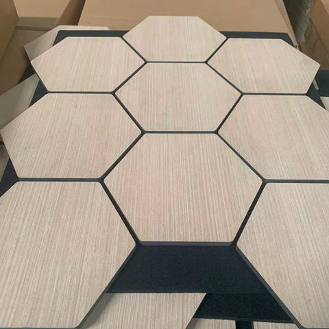 Hexagon Rubber Acoustic Wood Panels Eco-Friendly Decorative Panels Multiple Colors Modern Waterproof 20mm Factory Direct Vietnam