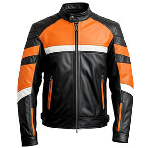 Chaqueta de Motociclista de Cuero Genuino de Alta Calidad, Chaqueta de Motociclista Urbana con Protectores CE, Ropa de Carreras - Product Image 1